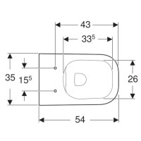 Подвесной безободковый унитаз Geberit Smyle Square 500.208.01.1