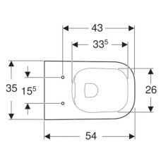 Подвесной безободковый унитаз Geberit Smyle Square 500.208.01.1