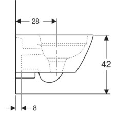 Подвесной безободковый унитаз Geberit Smyle Square 500.208.01.1