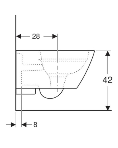 Подвесной безободковый унитаз Geberit Smyle Square 500.208.01.1