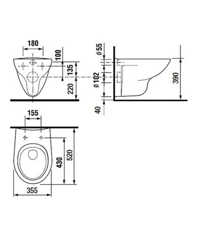 Унитаз Roca Mateo 346200000 подвесной без сиденья