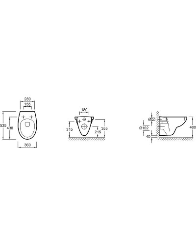 Унитаз Jacob Delafon Patio E4187-00 подвесной без сиденья