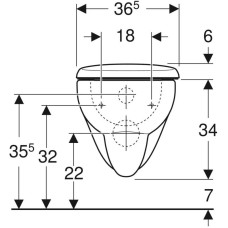 Подвесной унитаз с сиденьем Geberit Renova 500.802.00.1