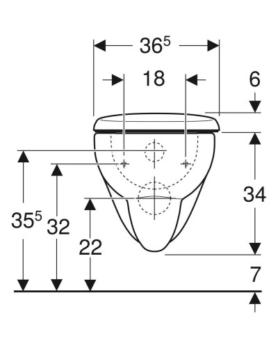 Подвесной унитаз с сиденьем Geberit Renova 500.802.00.1