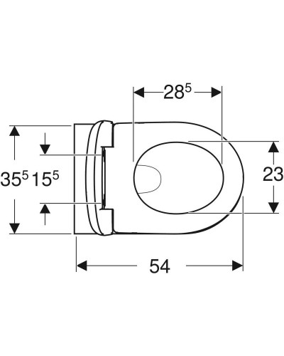 Подвесной унитаз с сиденьем Geberit Renova 500.802.00.1