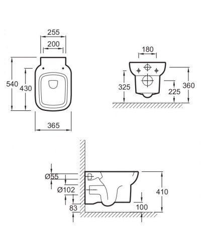 Унитаз Jacob Delafon Replay E4833-00 подвесной без сиденья