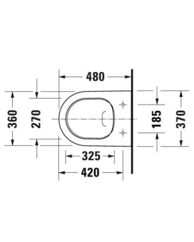 Подвесной безободковый унитаз Duravit D-Neo 2587090000