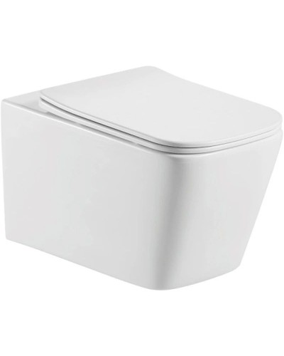 Подвесной безободковый унитаз с сиденьем микролифт Aquatek Либра AQ0530-00