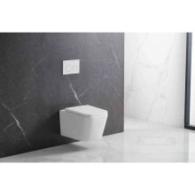 Подвесной безободковый унитаз с сиденьем микролифт Aquatek Либра AQ0530-00