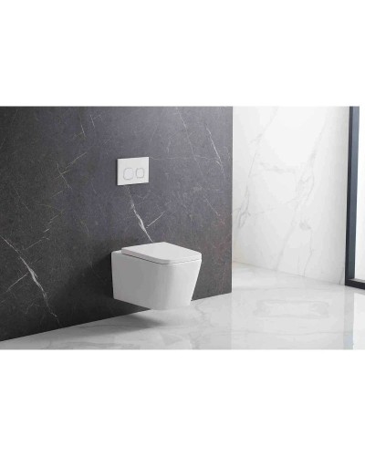 Подвесной безободковый унитаз с сиденьем микролифт Aquatek Либра AQ0530-00