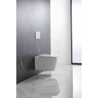 Подвесной безободковый унитаз с сиденьем микролифт Aquatek Либра AQ0530-00