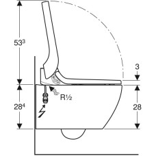 Подвесной безободковый унитаз с функцией биде Geberit AquaClean Tuma Comfort 146.294.FW.1