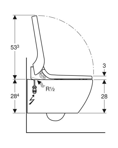 Подвесной безободковый унитаз с функцией биде Geberit AquaClean Tuma Comfort 146.294.FW.1
