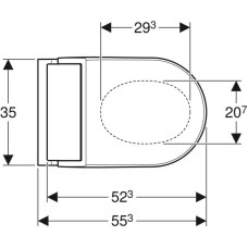 Подвесной безободковый унитаз с функцией биде Geberit AquaClean Tuma Comfort 146.294.FW.1