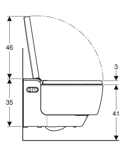 Подвесной безободковый унитаз с функцией биде Geberit AquaClean Mera Classic 146.204.11.1