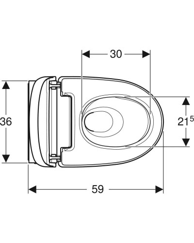 Подвесной безободковый унитаз с функцией биде Geberit AquaClean Mera Classic 146.204.11.1