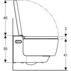 Подвесной безободковый унитаз с функцией биде Geberit AquaClean Mera Classic 146.204.21.1