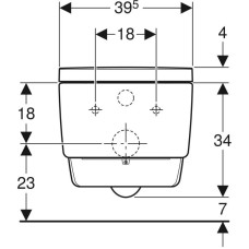 Подвесной безободковый унитаз с функцией биде Geberit AquaClean Mera Classic 146.204.21.1