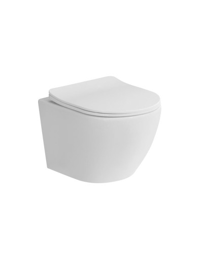 Унитаз подвесной безободковый с сиденьем в комплекте BelBagno UNO 2.1 BB7006CHR/SC