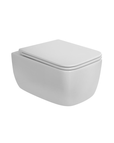 Унитаз подвесной безободковый с сиденьем дюропласт soft close BelBagno LUCE-TOR BB076CH-TOR/SC