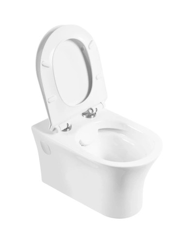 Подвесной безободковый унитаз BelBagno Ancona BB1224CHR-SM