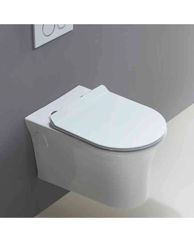 Подвесной безободковый унитаз BelBagno Ancona BB1224CHR-SM