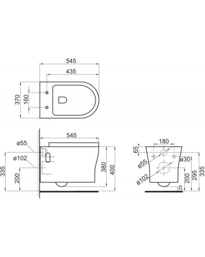 Подвесной безободковый унитаз BelBagno Ancona BB1224CHR-SM