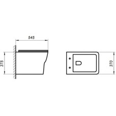 Подвесной безободковый унитаз BelBagno Romano BB248CHR-SM