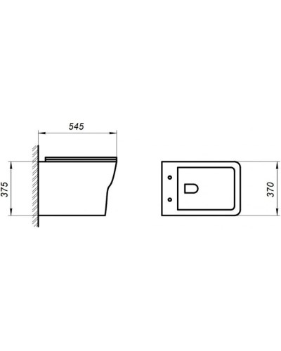 Подвесной безободковый унитаз BelBagno Romano BB248CHR-SM