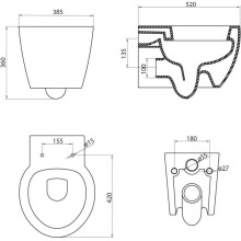 Подвесной унитаз BelBagno Sabrina BB122CH