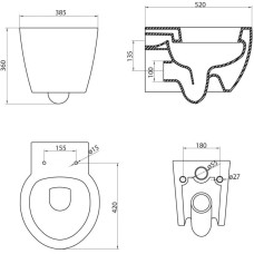 Подвесной унитаз BelBagno Sabrina BB122CH