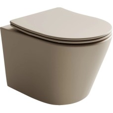 Подвесной безободковый унитаз с сиденьем микролифт Ceramica Nova Balearica CN6000MC