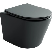 Подвесной безободковый унитаз с сиденьем микролифт Ceramica Nova Balearica CN6000MDH