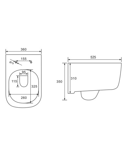Унитаз подвесной Vincea Form VT1-35 безободковый, с сиденьем микролифт, белый