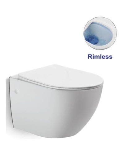 Унитаз подвесной Vincea Globo VT1-14 безободковый, с сиденьем микролифт, белый