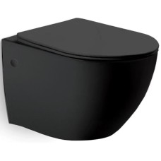 Унитаз подвесной Vincea Globo VT1-14MB безободковый, с сиденьем микролифт, черный матовый