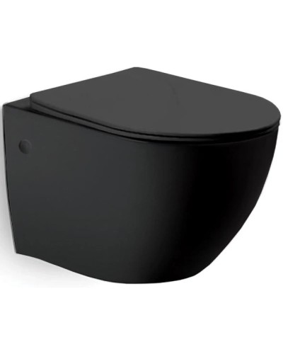 Унитаз подвесной Vincea Globo VT1-14MB безободковый, с сиденьем микролифт, черный матовый