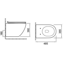 Унитаз подвесной Vincea Globo VT1-14SMB безободковый, с сиденьем микролифт, черный матовый