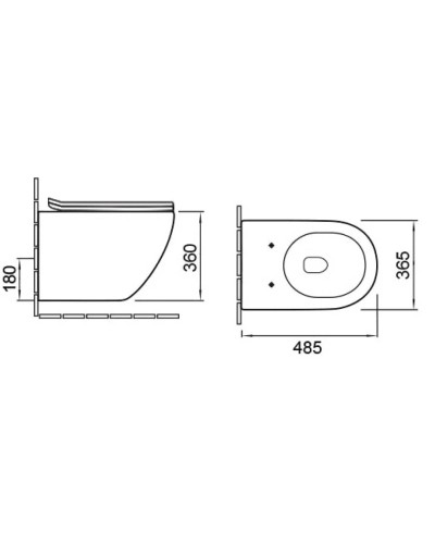 Унитаз подвесной Vincea Globo VT1-14SMB безободковый, с сиденьем микролифт, черный матовый
