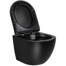 Унитаз подвесной Vincea Globo VT1-14SMB безободковый, с сиденьем микролифт, черный матовый