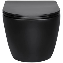 Унитаз подвесной Vincea Globo VT1-14SMB безободковый, с сиденьем микролифт, черный матовый