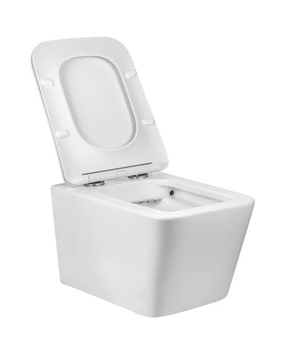 Унитаз подвесной Vincea Q-Line VT1-12 безободковый, с сиденьем микролифт, белый