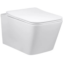 Унитаз подвесной Vincea Q-Line VT1-12 безободковый, с сиденьем микролифт, белый