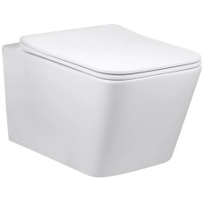 Унитаз подвесной Vincea Q-Line VT1-12 безободковый, с сиденьем микролифт, белый