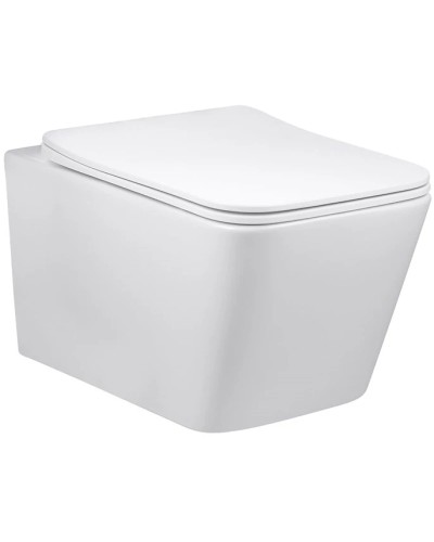 Унитаз подвесной Vincea Q-Line VT1-12 безободковый, с сиденьем микролифт, белый