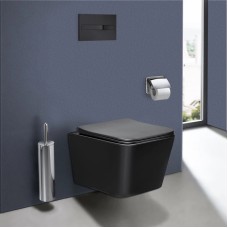 Унитаз подвесной Vincea Q-Line VT1-12MB безободковый, с сиденьем микролифт, черный матовый