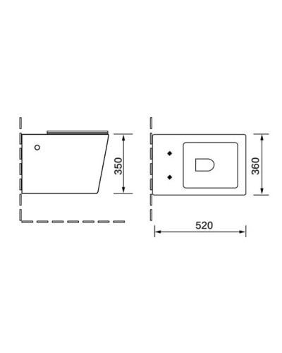 Унитаз подвесной Vincea Q-Line VT1-12MB безободковый, с сиденьем микролифт, черный матовый