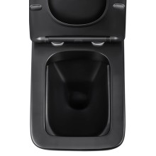 Унитаз подвесной Vincea Q-Line VT1-12MB безободковый, с сиденьем микролифт, черный матовый