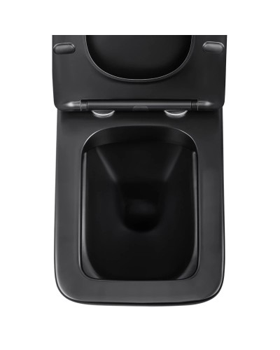 Унитаз подвесной Vincea Q-Line VT1-12MB безободковый, с сиденьем микролифт, черный матовый