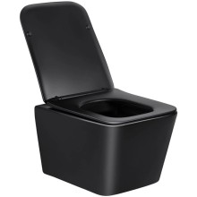 Унитаз подвесной Vincea Q-Line VT1-12MB безободковый, с сиденьем микролифт, черный матовый